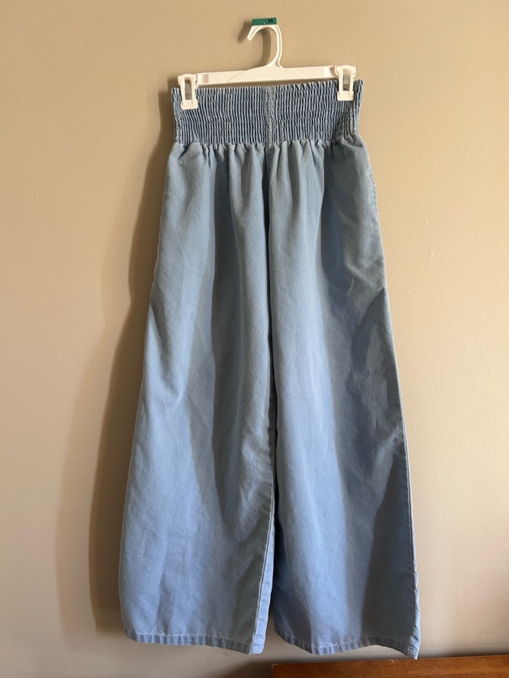 Smocked Waist Wide-Leg Pants